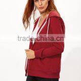 Factory Wholesale Last Design Blank Comfortable Full Zip Women's Hoodies thumbnail-4