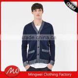Man Basic v Neck Button up Thin Knitted Sweater Cardigan With Best Quality thumbnail-1