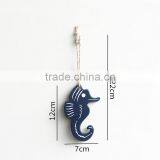 Home Furnishing Seahorse Wall Hangings Wood Decor Art Craft thumbnail-4