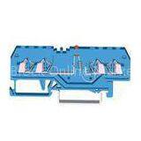 Blue 0.2 - 1.5mm2 / 24 - 16 AWG Spring Terminal Blocks For Any Kind Of Wires