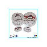 Round Cut Shiny Finish Custom Sticker Printing in CMYK Color for Cupcakes