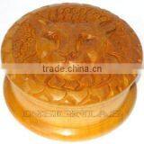 Hand Made Carved Caima Wood Tobacco Grinder thumbnail-1