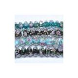 faceted rondelle lampwork beads