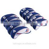 Golf Club Iron Headcovers/weya Flag Printed Golf Club Iron Headcover/ High Quality Golf Ironheadcover
