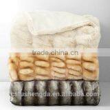 Luxury Soft Sherpa Blanket Plaid Throw