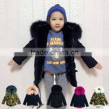 Kid cute wine red little boys/girls winter jacket/children coat wholesale factory