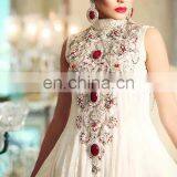 Designer White Stone Anarkali Gown 2016-2017