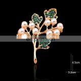 Fashion Korean Crystal Rhinestone Wedding Pearl Brooch Wholesale MB-0007 thumbnail-1