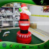 Customized Ratation Air-blown Inflatable Santa Claus With LED Lighting thumbnail-4