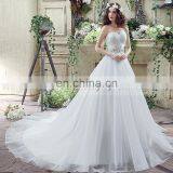 Glamorous Sweetheart Sleeveless Beaded Belt Lace-Up Court Train Organza Wedding Dresses SQS040 thumbnail-4