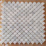 Laminated Natural White Marble Mosaic Tiles for Kitchen Bathroom Wall Border 3D Mosaic thumbnail-5