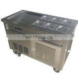 2018 новый стиль -30 °C двухпанельная роторная холодильная плита для приготовления мороженого на сковороде, машина с медными сковородами