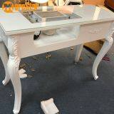 Morestar Best Selling Luxury White Glass Modern Beauty Salon Manicure Table thumbnail-3