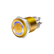 J&V 19MM Golden White Wave Metal Button Switch
