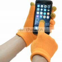 Hot Selling Custom Knitted Touch Screen Gloves Mittens Unisex Touch Screen Gloves for Smartpad thumbnail-3