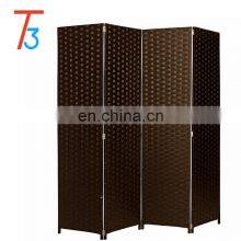 Eco-friendly 4 Panel Waterproof and Foldable Room Divider Wood Screen thumbnail-2