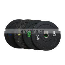 Gym 20kg Rubber Coated 45 Lbs Weight Plates Black Rubber Weight Bumper Plate thumbnail-5