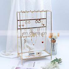 Best Price Necklace Retail Stone Jewelry Rack Metal Store Marble Tray Bracelet Display Stand thumbnail-2