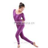 Shiny Unitard, Long Sleeve Leotard With Pants, Ankle Length Pants Leotard (2261) thumbnail-2