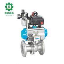 Sudhana Fluid Pneumatic Actuated Stainless Steel Flange Ball Valve
