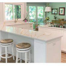 Code：1101-1，Calacatta Artificial Stone Quartz Slab Kitchen Countertops thumbnail-3