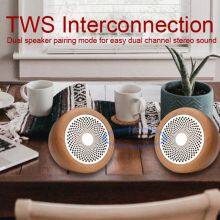 Wooden Bluetooth Speaker Eco-friendly Bamboo OEM Logo Small Portable Stereo Wireless Speaker thumbnail-3