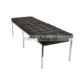 Florence Knoll Bench,Mid-century Bench,modern Classic Genuine Leather Bench thumbnail-3