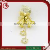 Christmas Tree Hanging Bell With Apple Shape Star Pendant For Door Decoration