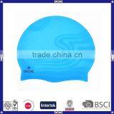 Waterproof High Quality Silicone Blue Swim Cap thumbnail-3