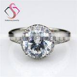 Round Brilliant Cut Moissanite 3CT 9.0mm Center 14k 18k White Yellow Gold Halo Diamond Engagement Ring thumbnail-1