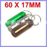 10ml/15ml/20ml 7 Color Option Smooth Oxidation Surface Mini Size Pill Storage Alloy Vial thumbnail-1