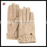 Cheap Leather Glove Short Style With High Quality Suede Leather Glove for Women thumbnail-1