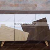 Modern Dining Room Wooden Pattern Matching Sideboard Cabinet Side Cabinet thumbnail-1