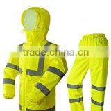 disposable rainsuit for men men's reflective roadway safety rainsuit