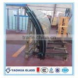 15mm tempered bent glass price for curtain wall