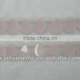 Natural Gemstones Pink Egg White Giass Pear Shape Pendant thumbnail-1