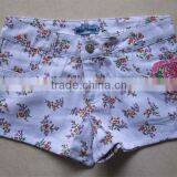 2013 Fashion Flower Print Girl's Stretch Shorts for USAmarket