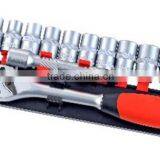 1/2"DR 12 PCS SOCKET SET: Ratchet Wrench & Sockets