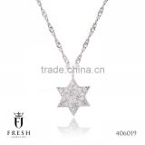 Fashion 925 Sterling Silver Necklace - 406019 , Wholesale Silver Jewellery, Silver Jewellery Manufacturer, CZ Cubic Zircon AAA