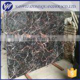 Shuitou Square Cuckoo Red Marble Wall Tile and Black and Red Stone Flooring Marble Black Fringe Color