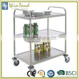 New design 3-tier restaurant service cart, tea food service cart with wheels
