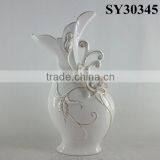 With Liquid Gold Flower Design Ceramic Vase Decoration thumbnail-3