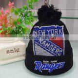 OEM Wholesale Custom Beanie 3D Embroidery Logo Pom Pom Beanie Hat/knitted Beanie Cross-stitch thumbnail-6