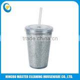16oz Double Wall Tumbler With Straw thumbnail-1