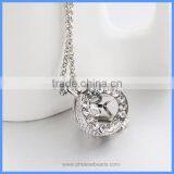 Newest Fashion Jewelry Women's Openable Rhinestones Pave Metal Cage Chime Box Sound Ball Pendant Pregnancy Necklaces HBAC-M047 thumbnail-5