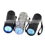 9 Led 365nm uv Flashlight for Detecting Fluorescer in Cosmetics and Baby Stuff, Counterfeit Banknotes, Minerals, Diamonds thumbnail-5
