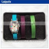 Lovely girls watch wholesale interchangeable strap watch gift set