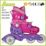 Wholesale Plastic 4 Wheel Adjustable Kids Violet Quad Skates thumbnail-1