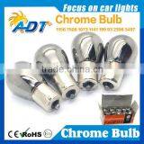 Amber Color 1156 Bau15s Chrome Bulb for Car Interior Light
