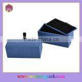 Hot Sale Cufflink Paper Box Small Square Blue Cufflink Packing Box With Lid